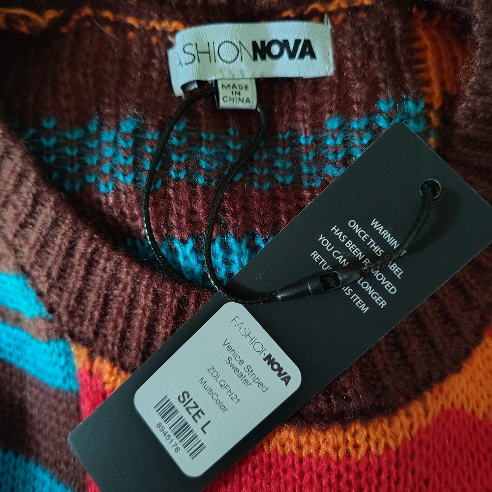 Colorful Striped Sweater - Picture 3 of 3